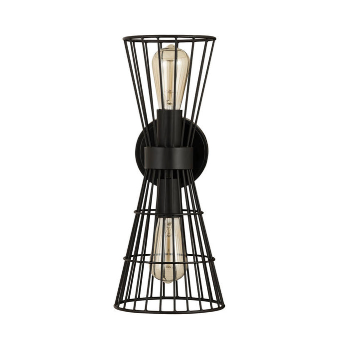 Z-Lite Alito Matte Black 2 Light Wall Sconce 6015-2S-MB | theLightShop