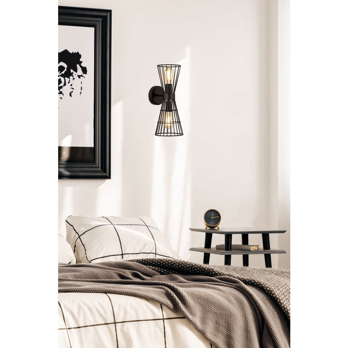 Z-Lite Alito Matte Black 2 Light Wall Sconce 6015-2S-MB | theLightShop