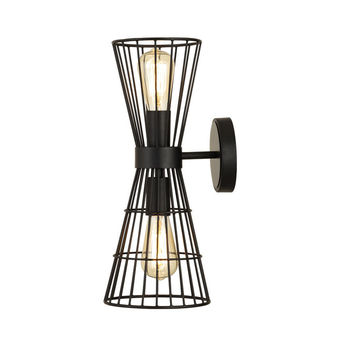 Z-Lite Alito Matte Black 2 Light Wall Sconce 6015-2S-MB | theLightShop