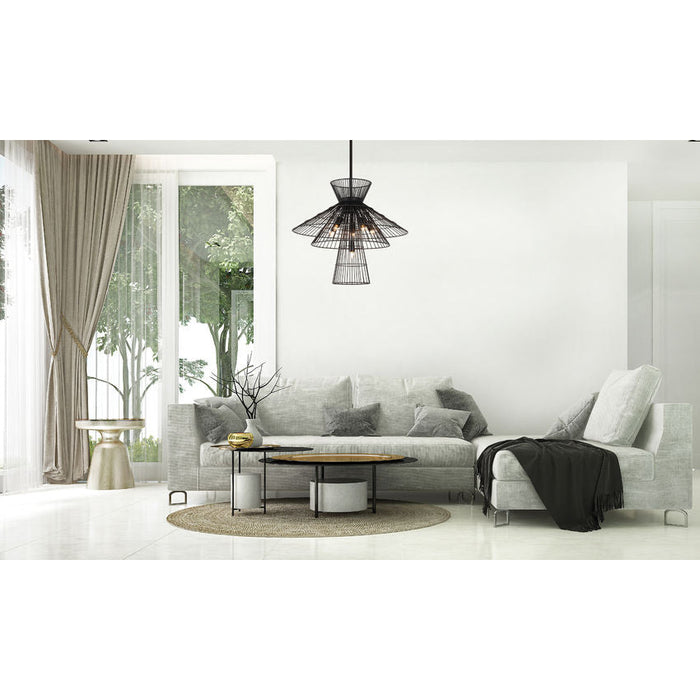Z-Lite Alito Matte Black 6 Light Chandelier 6015-6MB | theLightShop