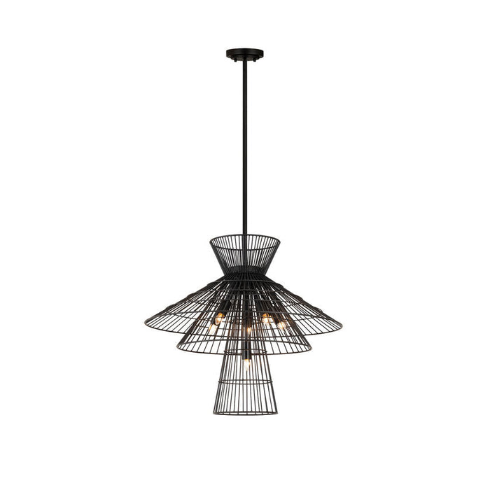 Z-Lite Alito Matte Black 6 Light Chandelier 6015-6MB | theLightShop