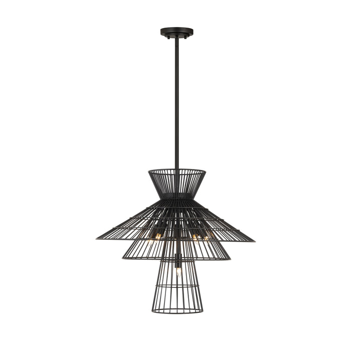 Z-Lite Alito Matte Black 6 Light Chandelier 6015-6MB | theLightShop