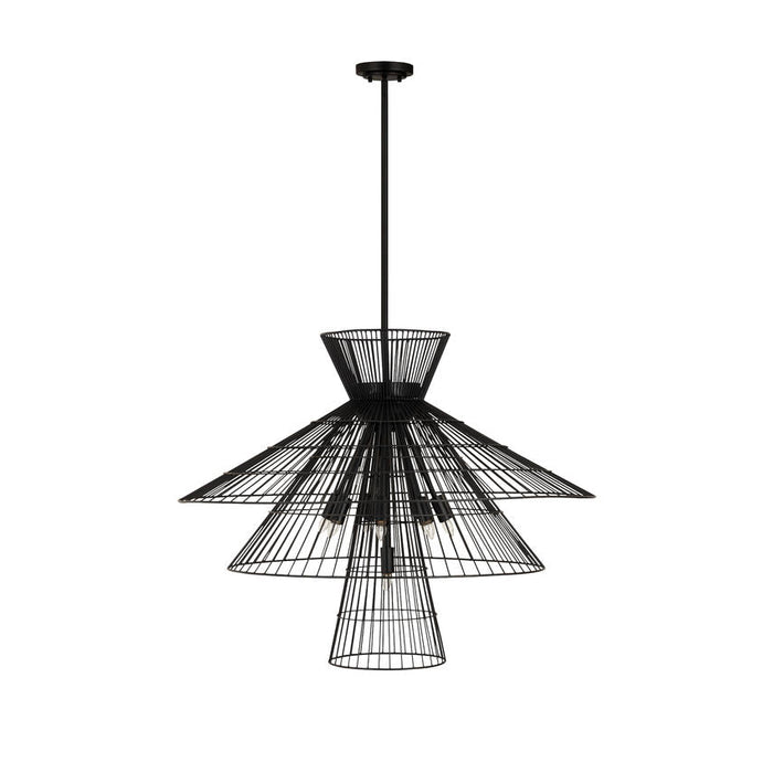 Z-Lite Alito Matte Black 8 Light Chandelier 6015-8MB | theLightShop