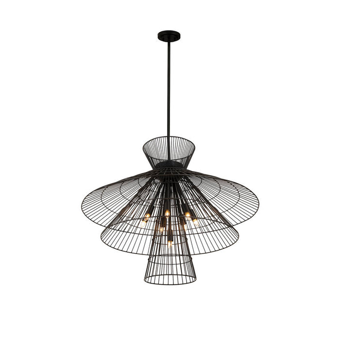 Z-Lite Alito Matte Black 8 Light Chandelier 6015-8MB | theLightShop