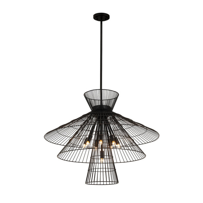 Z-Lite Alito Matte Black 8 Light Chandelier 6015-8MB | theLightShop