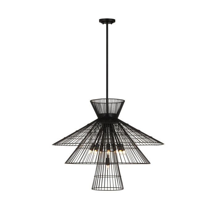 Z-Lite Alito Matte Black 8 Light Chandelier 6015-8MB | theLightShop