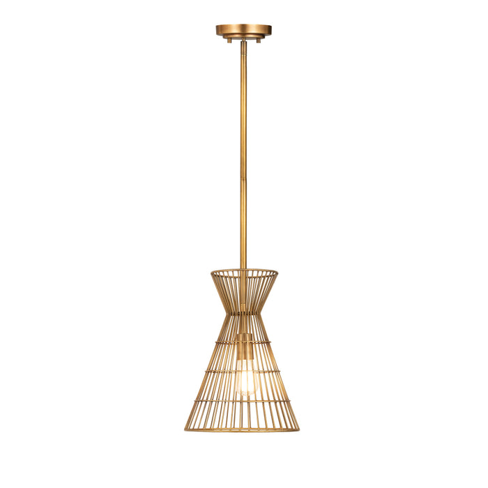Z-Lite Alito Rubbed Brass 1 Light Mini-Pendant 6015MP-RB | theLightShop