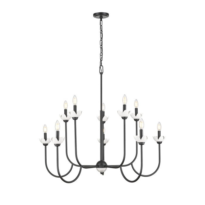 Z-Lite Allistair 10 Light Chandelier - Matte Black