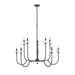 Z-Lite Allistair 10 Light Chandelier - Matte Black