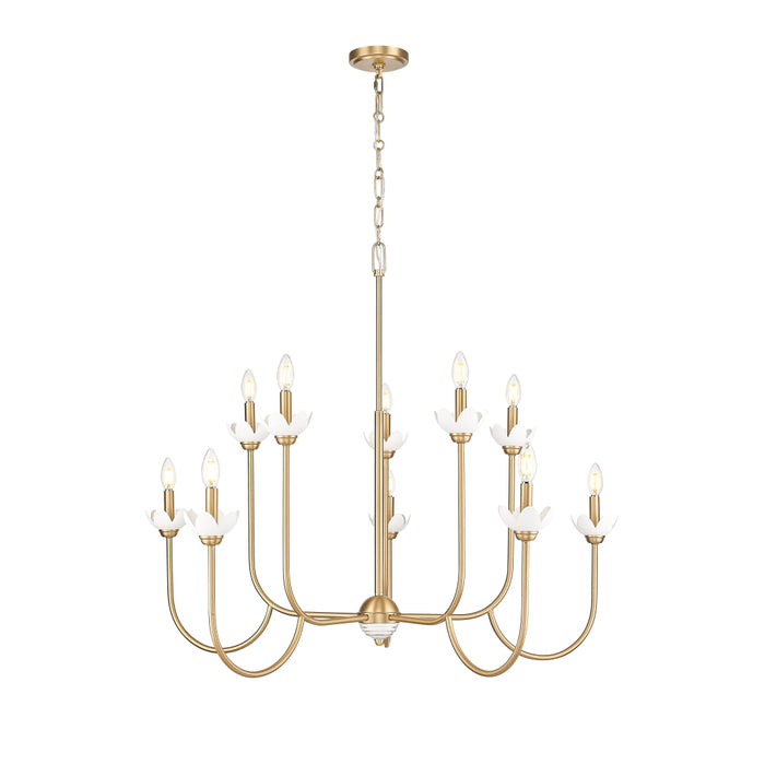 Z-Lite Allistair 10 Light Chandelier - Modern Gold