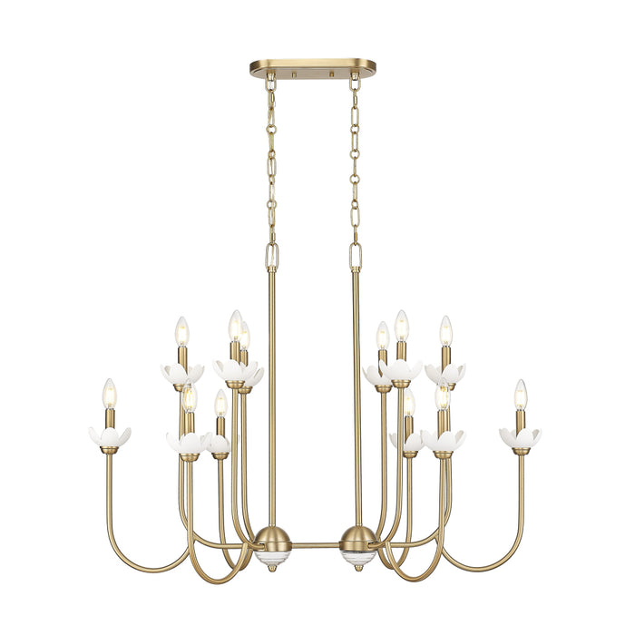 Z-Lite Allistair 12 Light Linear Chandelier - Modern Gold