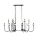 Z-Lite Allistair 16 Light Linear Chandelier - Matte Black