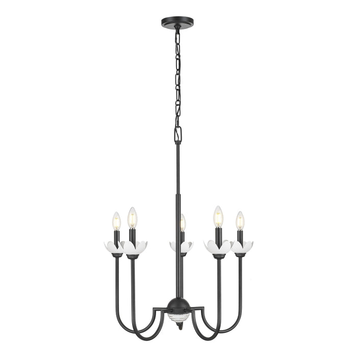 Z-Lite Allistair 5 Light Chandelier - Matte Black