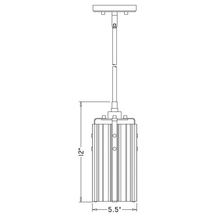Z-Lite Alverton Polished Nickel 1 Light Mini Pendant 3036MP-PN | theLightShop