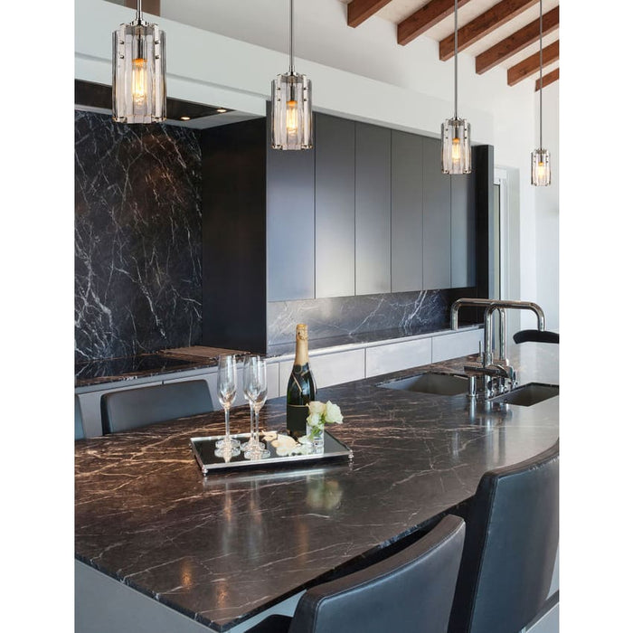 Z-Lite Alverton Polished Nickel 1 Light Mini Pendant 3036MP-PN | theLightShop