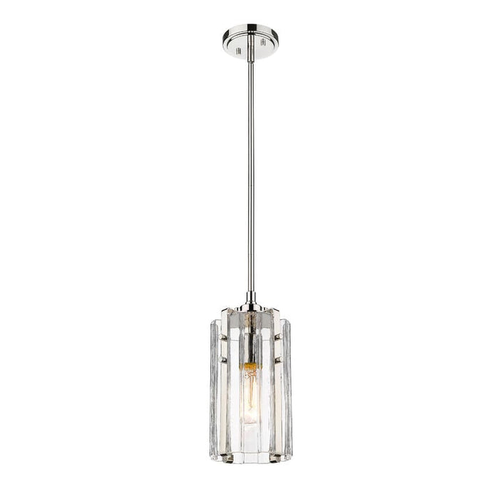 Z-Lite Alverton Polished Nickel 1 Light Mini Pendant 3036MP-PN | theLightShop