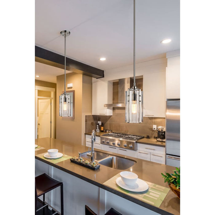 Z-Lite Alverton Polished Nickel 1 Light Mini Pendant 3036MP-PN | theLightShop
