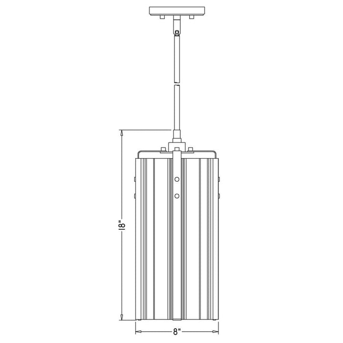 Z-Lite Alverton Polished Nickel 1 Light Pendant 3036P8-PN | theLightShop