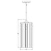 Z-Lite Alverton Polished Nickel 1 Light Pendant 3036P8-PN | theLightShop