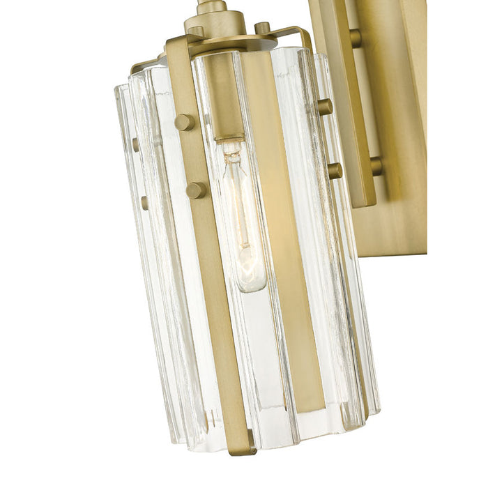 Z-Lite Alverton Rubbed Brass 1 Light Wall Sconce 3036-1S-RB | theLightShop