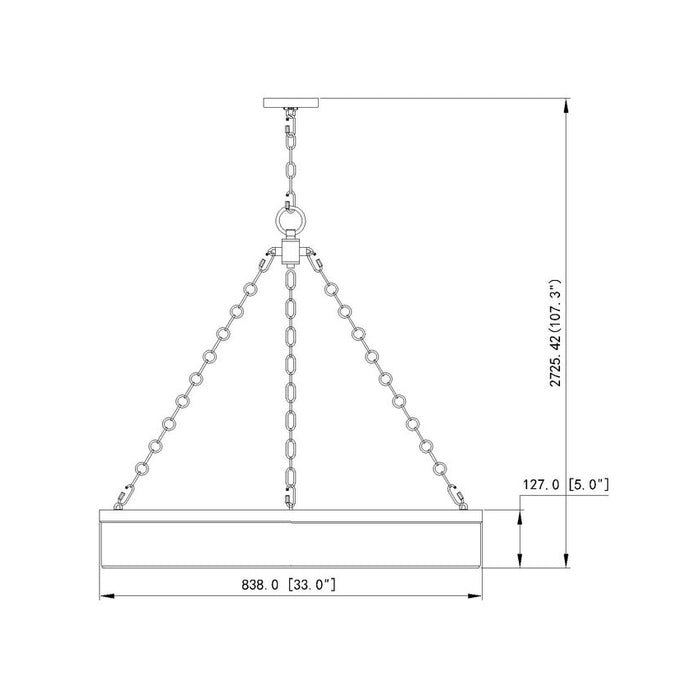 Z-Lite Anders Rubbed Brass LED 3 Light Chandelier 1944P33-RB-LED | theLightShop