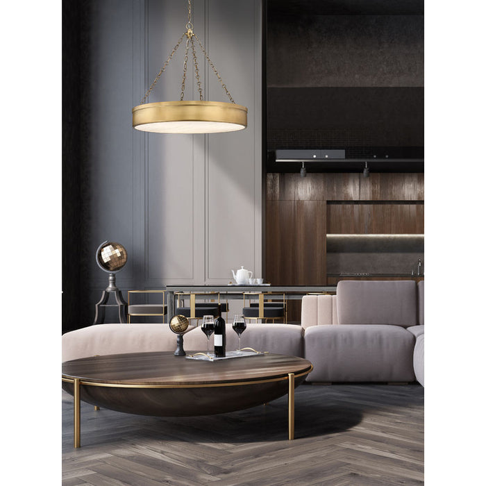 Z-Lite Anders Rubbed Brass LED 3 Light Chandelier 1944P33-RB-LED | theLightShop