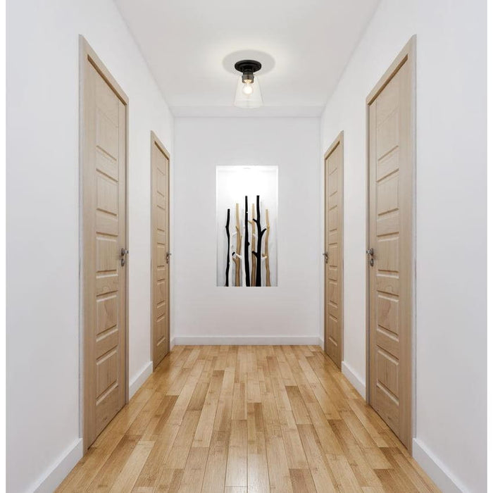 Z-Lite Annora Matte Black Flushmount 428F1-MB | theLightShop
