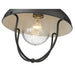 Z-Lite Ansel Black 1 Light Outdoor Flushmount 590F-BK | theLightShop