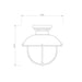 Z-Lite Ansel Black 1 Light Outdoor Flushmount 590F-BK | theLightShop