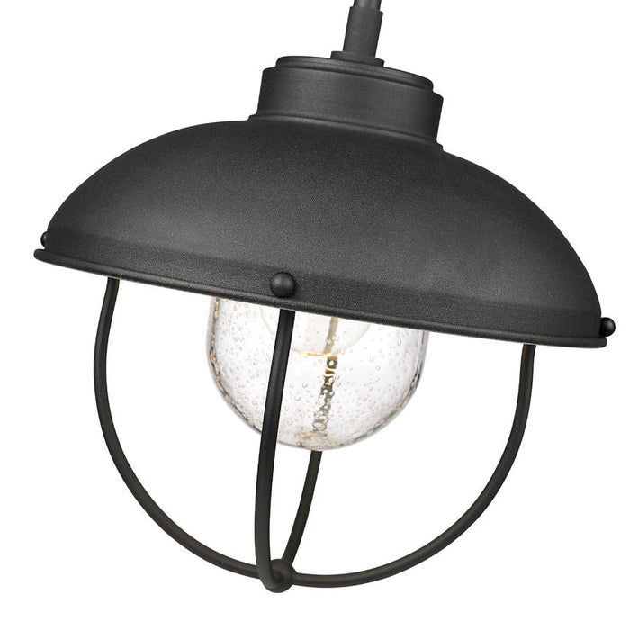 Z-Lite Ansel Black 1 Light Outdoor Pendant 590P-BK | theLightShop
