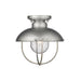 Z-Lite Ansel Galvanized 1 Light Outdoor Flushmount 590F-GV | theLightShop