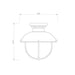 Z-Lite Ansel Galvanized 1 Light Outdoor Flushmount 590F-GV | theLightShop