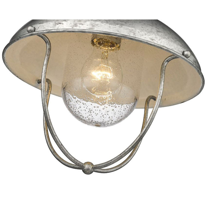 Z-Lite Ansel Galvanized 1 Light Outdoor Flushmount 590F-GV | theLightShop