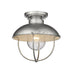 Z-Lite Ansel Galvanized 1 Light Outdoor Flushmount 590F-GV | theLightShop