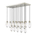 Z-Lite Arden Brushed Nickel 17 Light Linear Chandelier 651P-17L-BN | theLightShop