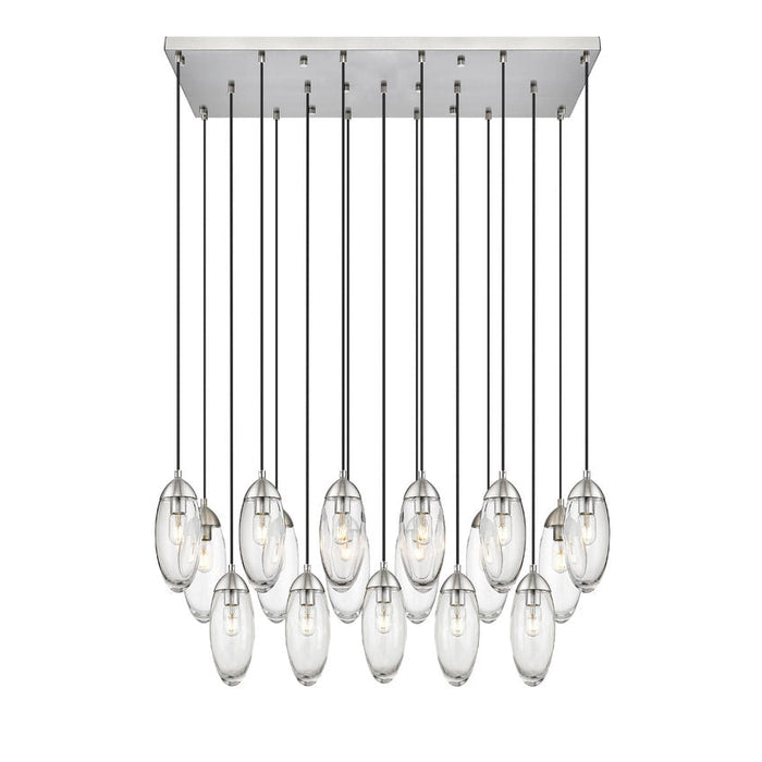 Z-Lite Arden Brushed Nickel 17 Light Linear Chandelier 651P-17L-BN | theLightShop