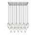 Z-Lite Arden Brushed Nickel 17 Light Linear Chandelier 651P-17L-BN | theLightShop