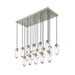 Z-Lite Arden Brushed Nickel 17 Light Linear Chandelier 651P-17L-BN | theLightShop