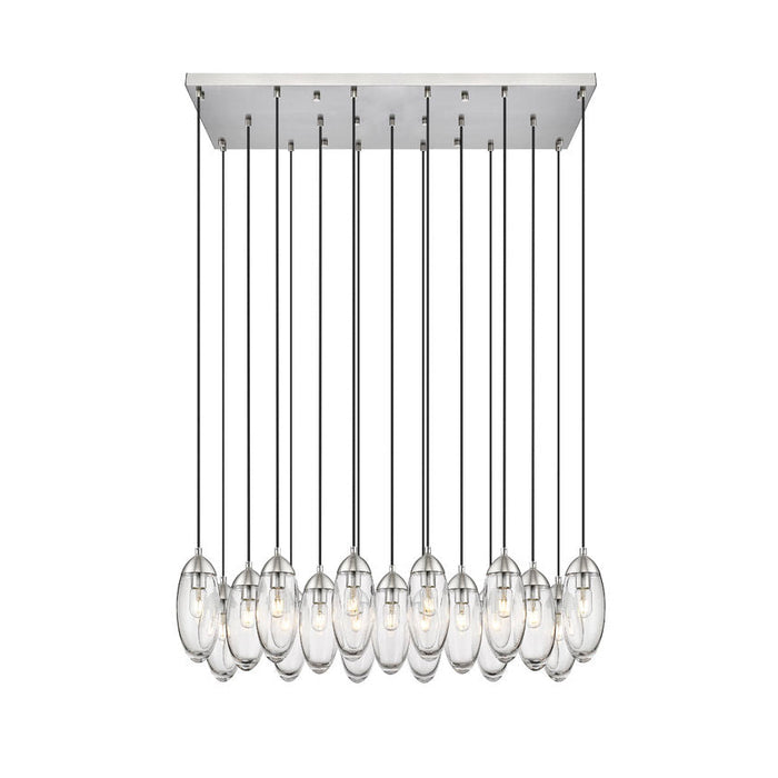 Z-Lite Arden Brushed Nickel 17 Light Linear Chandelier 651P-17L-BN | theLightShop