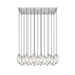 Z-Lite Arden Brushed Nickel 17 Light Linear Chandelier 651P-17L-BN | theLightShop