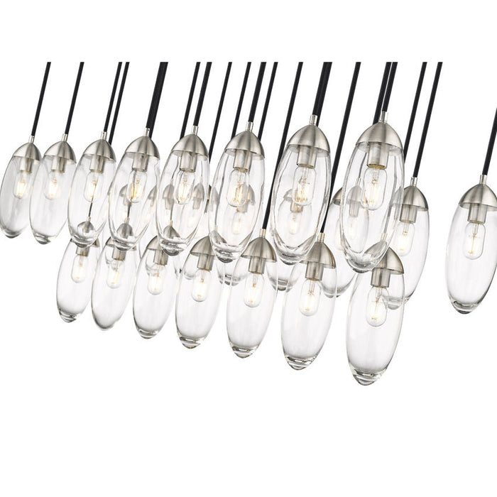 Z-Lite Arden Brushed Nickel 23 Light Linear Chandelier 651P-23L-BN | theLightShop