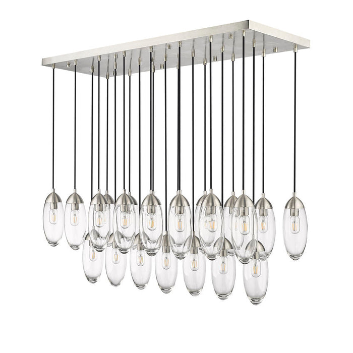 Z-Lite Arden Brushed Nickel 23 Light Linear Chandelier 651P-23L-BN | theLightShop