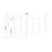 Z-Lite Arden Matte Black 7 Light Linear Chandelier 651P-7L-MB | theLightShop