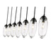 Z-Lite Arden Matte Black 7 Light Linear Chandelier 651P-7L-MB | theLightShop