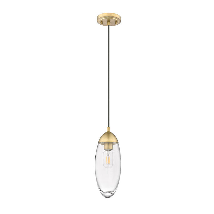 Z-Lite Arden Rubbed Brass 1 Light Pendant 651P-RB | theLightShop
