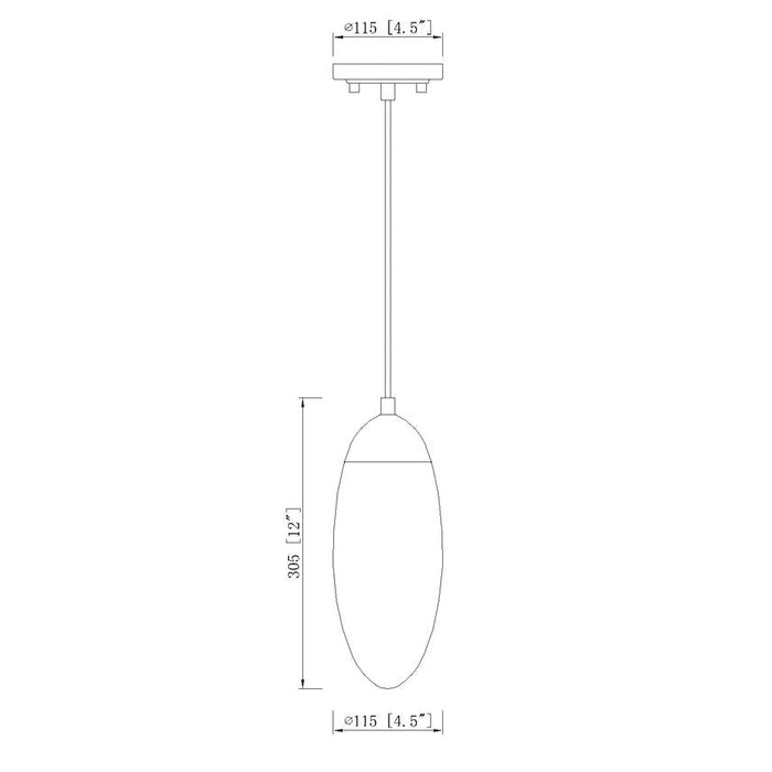 Z-Lite Arden Rubbed Brass 1 Light Pendant 651P-RB | theLightShop