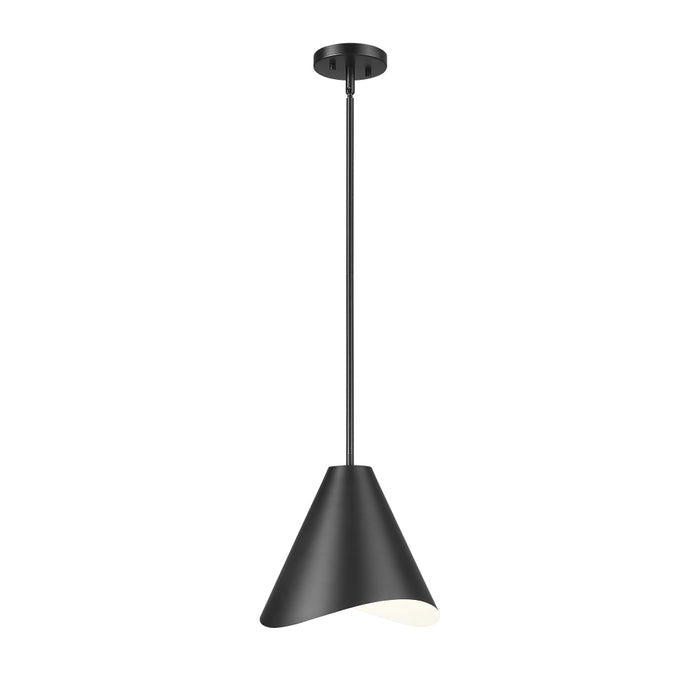 Z-Lite Aria 1 Light 12’’ Pendant - Matte Black