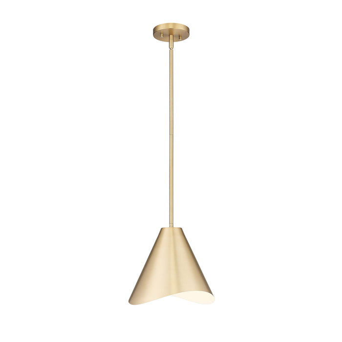 Z-Lite Aria 1 Light 12’’ Pendant - Modern Gold