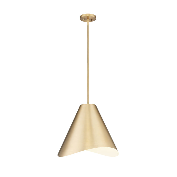 Z-Lite Aria 1 Light 18’’ Pendant - Modern Gold