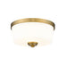 Z-Lite Arlington Heritage Brass Flushmount 220F2-HBR | theLightShop